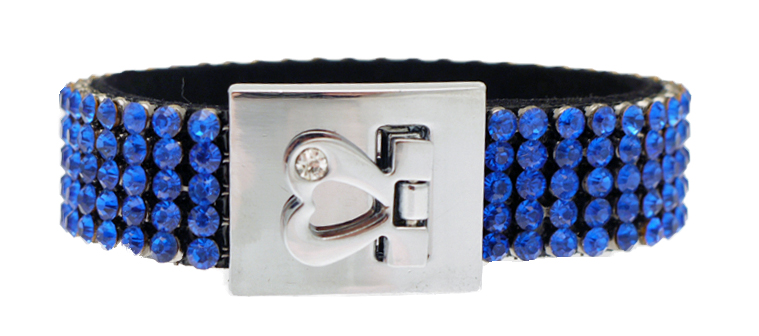 Electric Blue Rock Chick Diamante Bracelet
