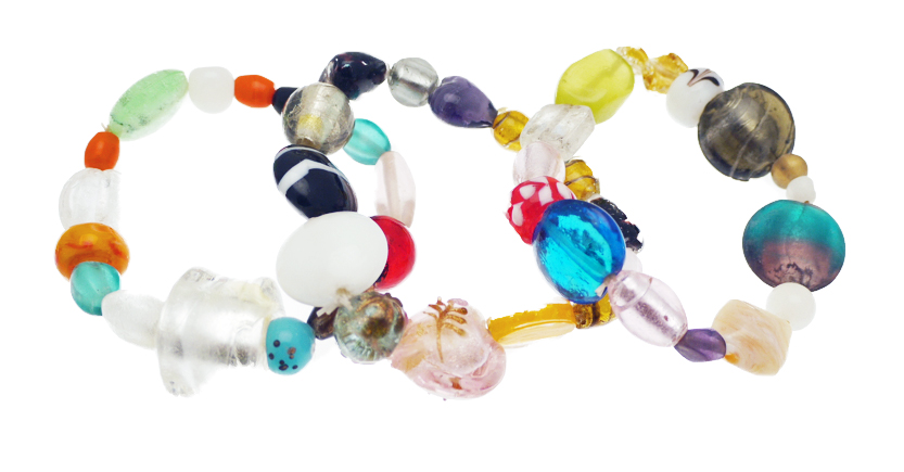 Murano Style Glass Bead Bracelet