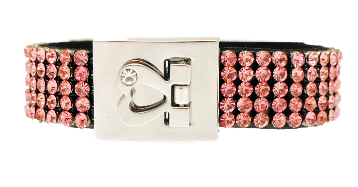 CCZ Design Pink Rock Chick Diamante Bracelet
