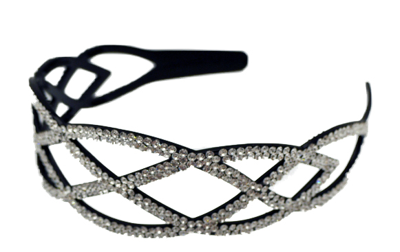 CCZ Design Swarovski Style DiamanteCriss-Cross Headband