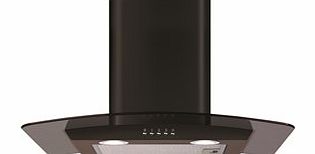 cda curved glass chimney cooker hood