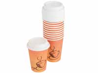 CEB 10oz paper cups for hot and cold drinks with
