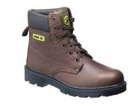 Apache S3 brown leather ankle boot with six inch