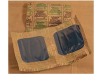 Assorted blue detectable plasters, three sizes