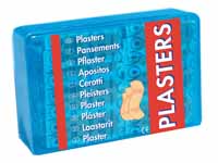 Blue plasters of assorted sizes, PACK of 150
