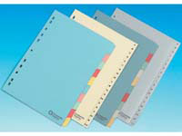 CEB CE A4 10 part plain manilla dividers, assorted