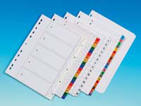 CEB CE A4 10 part white card indices with