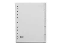 CEB CE A4 5 part grey polypropylene divider with