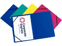 CE A4 red elasticated corner folders, BOX of 25