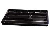 CEB CE black plastic drawer tidy with nine various
