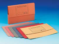 CEB CE foolscap orange half flap document wallet