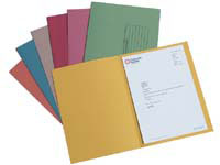CEB CE foolscap orange manilla square cut folders,