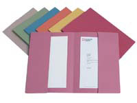 CEB CE green manilla foolscap double pocket files,