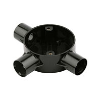 CED Terminal Box 3 Way Black