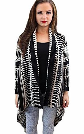 CELEB LOOK  Knitted Tribal Waterfall Tassel Cardigan