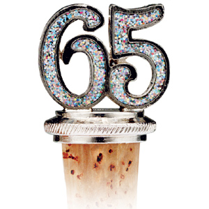 65th Birthday Bottle Stopper