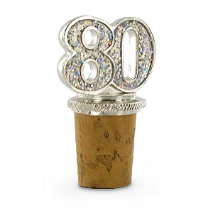 80th Birthday Bottle Stopper