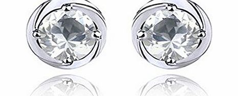Celebrity Elements Celebrity Jewellery Ladies S925 Sterling Silver Love Round Shaped Stud Earrings valentine Gifts