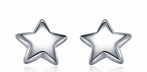 Celebrity Elements Celebrity Jewellery Platinum Plated S925 Silver Cute Star Shape Twilight Style Stud Earrings Women