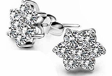 Sterling Silver Diamante Star Stud Earrings for Women CBJE0029