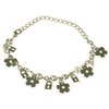 CelebSeen Lock and Petal Silver Charm Bracelet