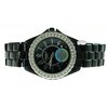 CelebSeen Clothing Mens Chanel Style Black Enamel Watch (Green)