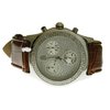 CelebSeen Clothing Mens Iced Out Watch w/ Brown Strap