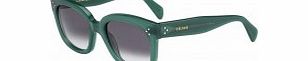 Celine Ladies CL 41805-S F4G W2 Green Sunglasses