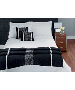 Throw and Cushion Cover Set - Black