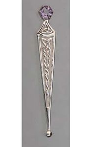 Celtic Blade Kilt Pin in Sterling Silver