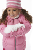 Hat Scarf and Glove Set - Pink/Grey -