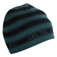 Celtic Home Stripe Beanie Hat - Green/Black.