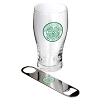 celtic Pint glass and Bottle Opener.