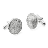 Celtic Silver Crest Cufflinks.