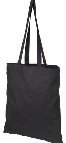 CENTRIX 10 NATURAL COTTON TOTE BAGS SHOPPERS - 3 COLOURS (BLACK)