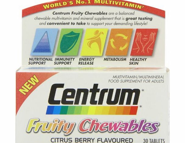 Centrum Fruity Chewables Tablets - Pack of 30