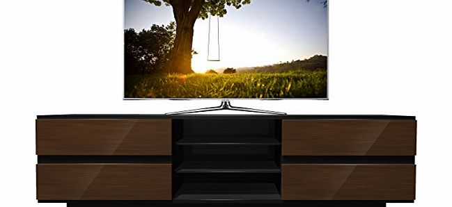 Centurion Avitus Walnut Black Designer Stand upto 65inch Flat Screen LED and LCD TV Cabinet