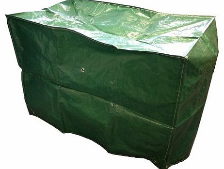 BBQ Cover, strong woven polypropylene, green, with metal eyelets
