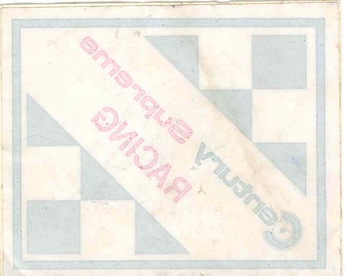 Racing Window Sticker (7cm x 9cm)