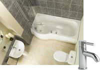Ceramica 1700mm Shower Bath with Luxury Milan Bathroom Suite with Left Hand Bath
