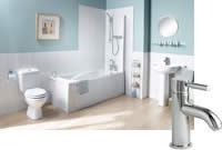 Milan 600mm 1 Taphole Bathroom Suite with Avus Taps
