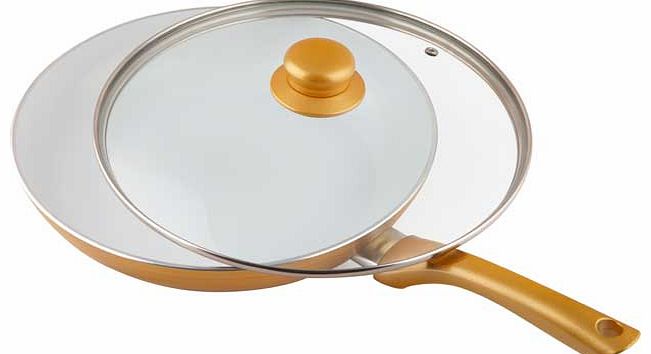 24cm Gold Frying Pan with Lid