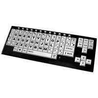 Accuratus keyboard - black with extra large white keys