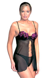 Cerie Collection Elegant Trusseaux babydoll and thong set