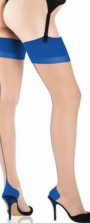 Cervin Seduction Bicolore non-stretch seamed stockings large 55``-57`` rose pink/black top
