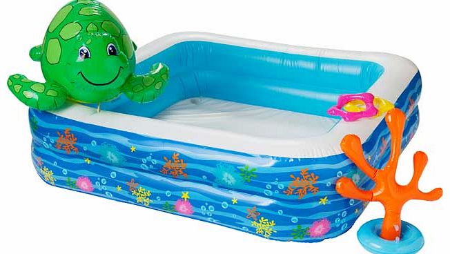Childrens Pool Set with Spray Turtle