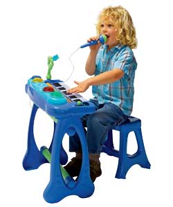 chad valley FunDamentals Singalong Keyboard and Stool - Blue