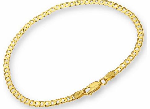 ChainCo 9ct Yellow Gold 2.2g Curb Bracelet of 19cm/7.5 Inch Length and 3mm Width