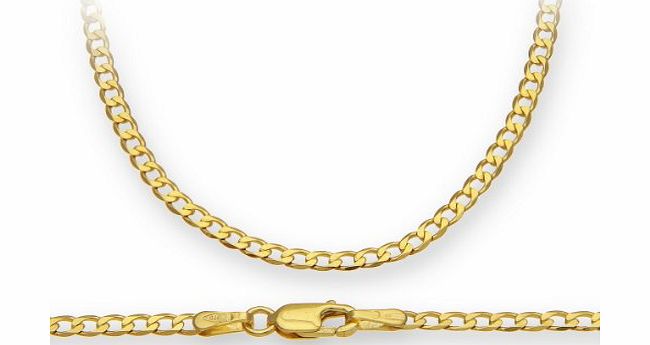 ChainCo 9ct Yellow Gold 2.8g Curb Necklace of 41 cm/16 Inch Length and 2.3mm Width