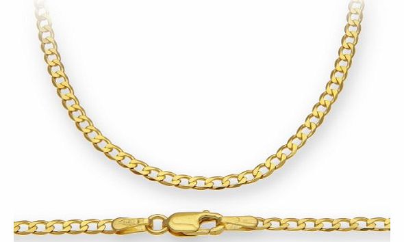 ChainCo 9ct Yellow Gold 3.5g Curb Necklace of 51 cm/20 Inch Length and 2.3mm Width